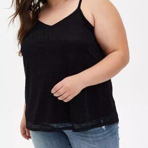 Torrid black lace swing cami